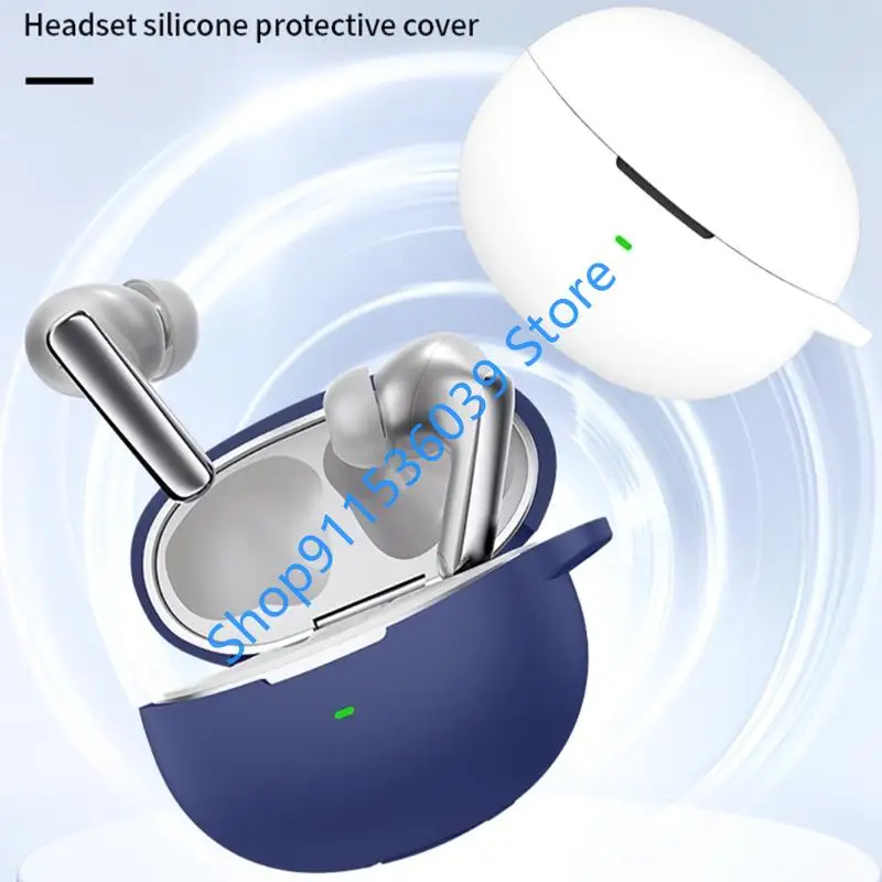 For QCY MeloBuds N70i/N70 Earphone Silicone Case Headphone Protective Cover Washable Charging Box Sleeve