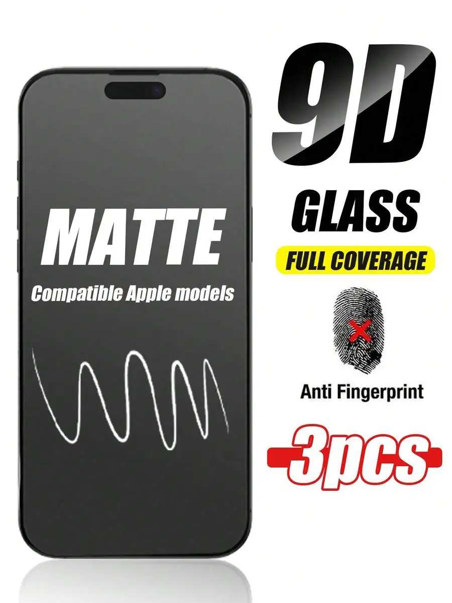 3Pcs Matte Tempered… - image