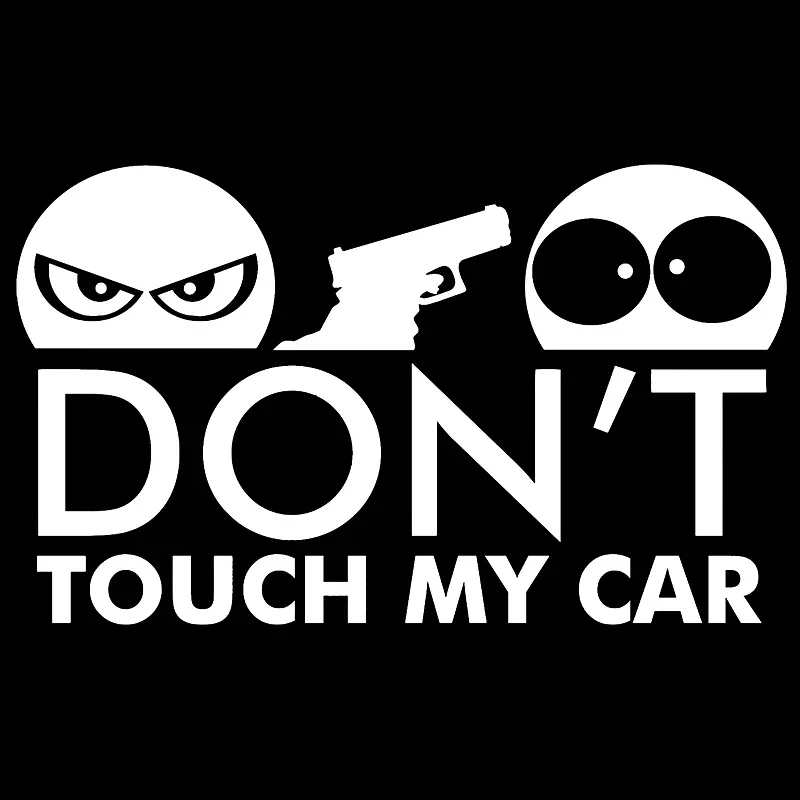 15*9.2cm Don't Touch My Car Bumper Decal Art Sticker Picture Funny Humor Motorcycle Helmet Handsome Cool Decorative Decal