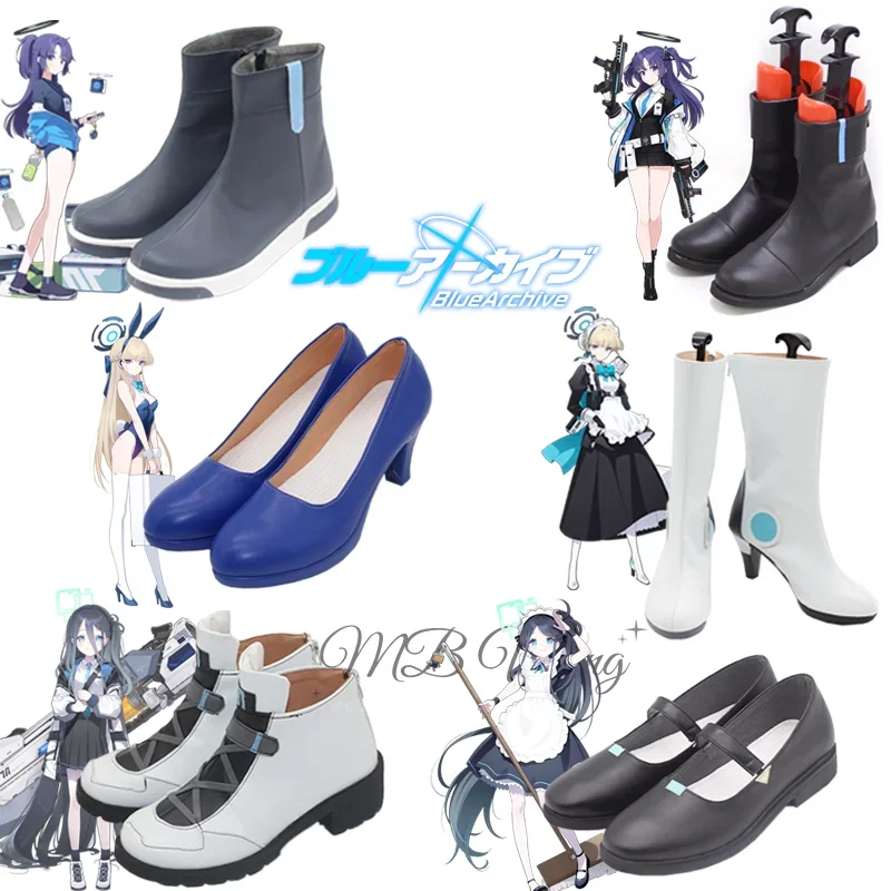 Game Blue Archive Toki Yuuka Aris Cosplay Shoes Boots Role Play Halloween Carnival Christmas Party Outfit Prop Custom Made