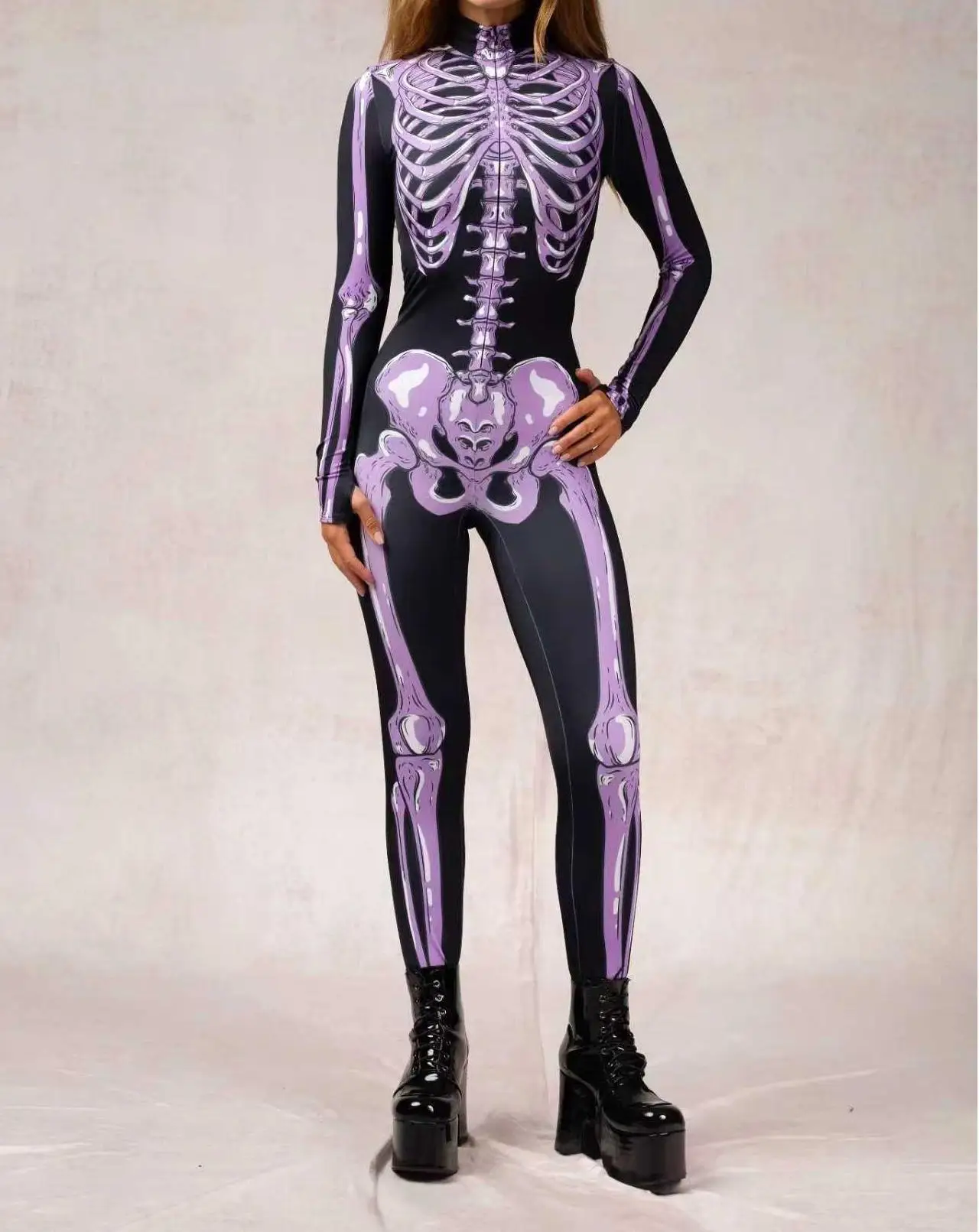 Modischer Rosa Erwachsenen-Damen-Jumpsuit Cosplay-Strumpfhose Punk-Steampunk-Bodysuit Karneval Bühnenauftritte Rollenspiel-Kostüm Neu 2026 – Detail 17