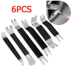 Portable Auto Door Clip Trim Removal Tools Kits Car Dashboard Audio Radio Panel Repair Metal Removal Pry Disassembly Tool