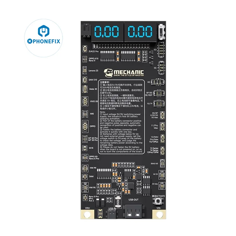 Imagem -02 - Placa de Ativação de Bateria Mecânica Testador de Carregamento Rápido Bateria de Ativação com um Clique Iphone 5g15 Pro Max Huawei Android F918