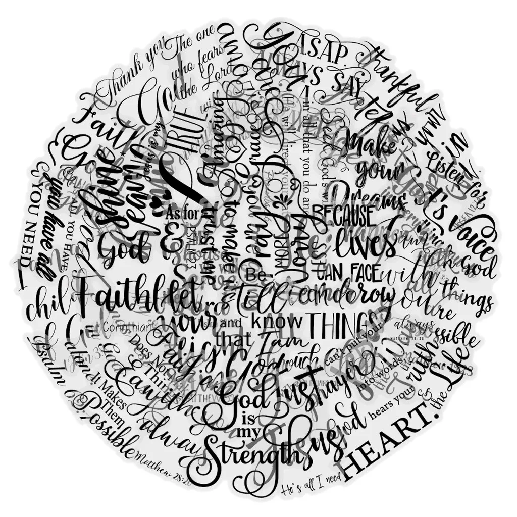 51Pcs Bible Verse Sticker Set - Religious Christian Decor Stickers AnimeWorlds Store