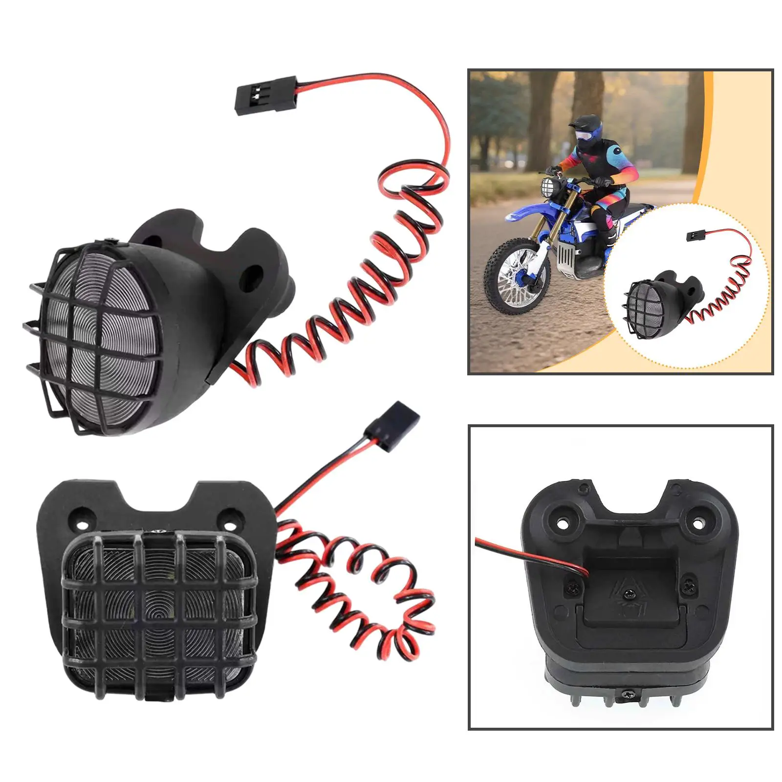 1/4 RC Motorrad Scheinwerfer Tragbares Ersatzzubehör für -
