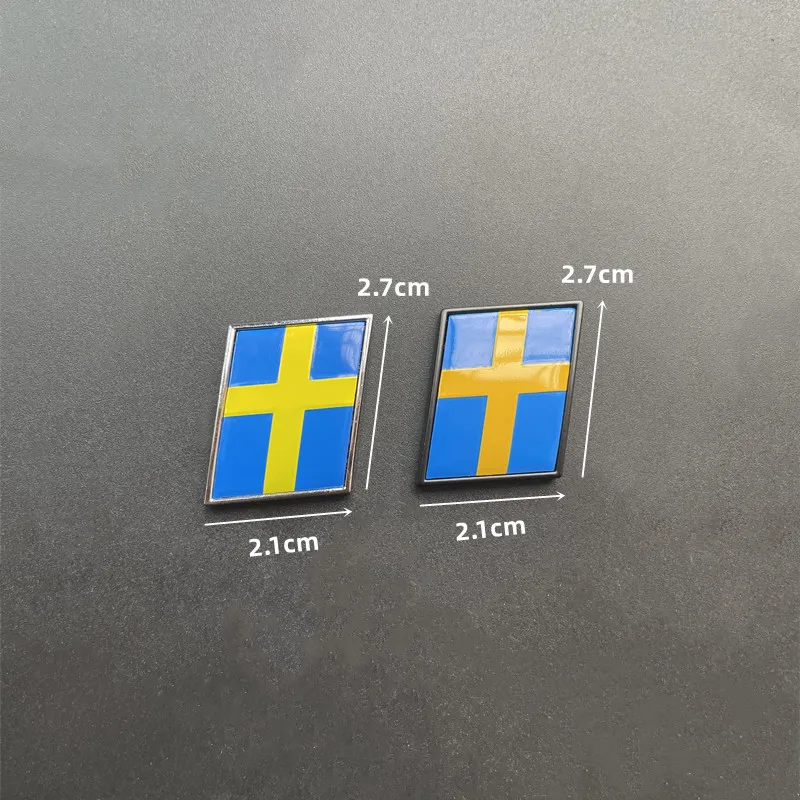 3D Metal AWD Sweden Flag Crown Logo Rear Trunk Emblem Badge Sticker Decals For Volvo V40 V60 C30 S60 S80 S90 XC90 XC60 XC40