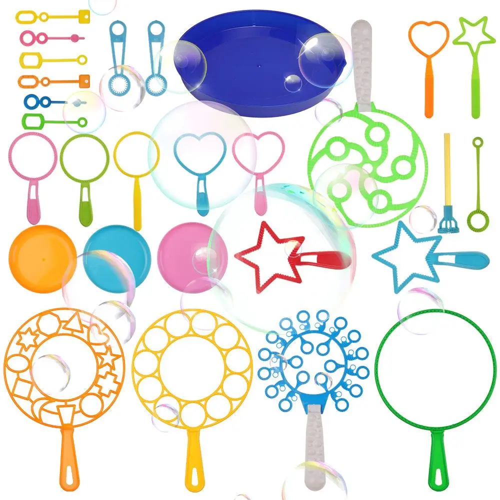 Hot Te Koop Kinderen Speelgoed Kinderen Bubble Wand Outdoor Fun Zeepbellen Maker Blazen Bubble Tool Bubble Machine Blower Set