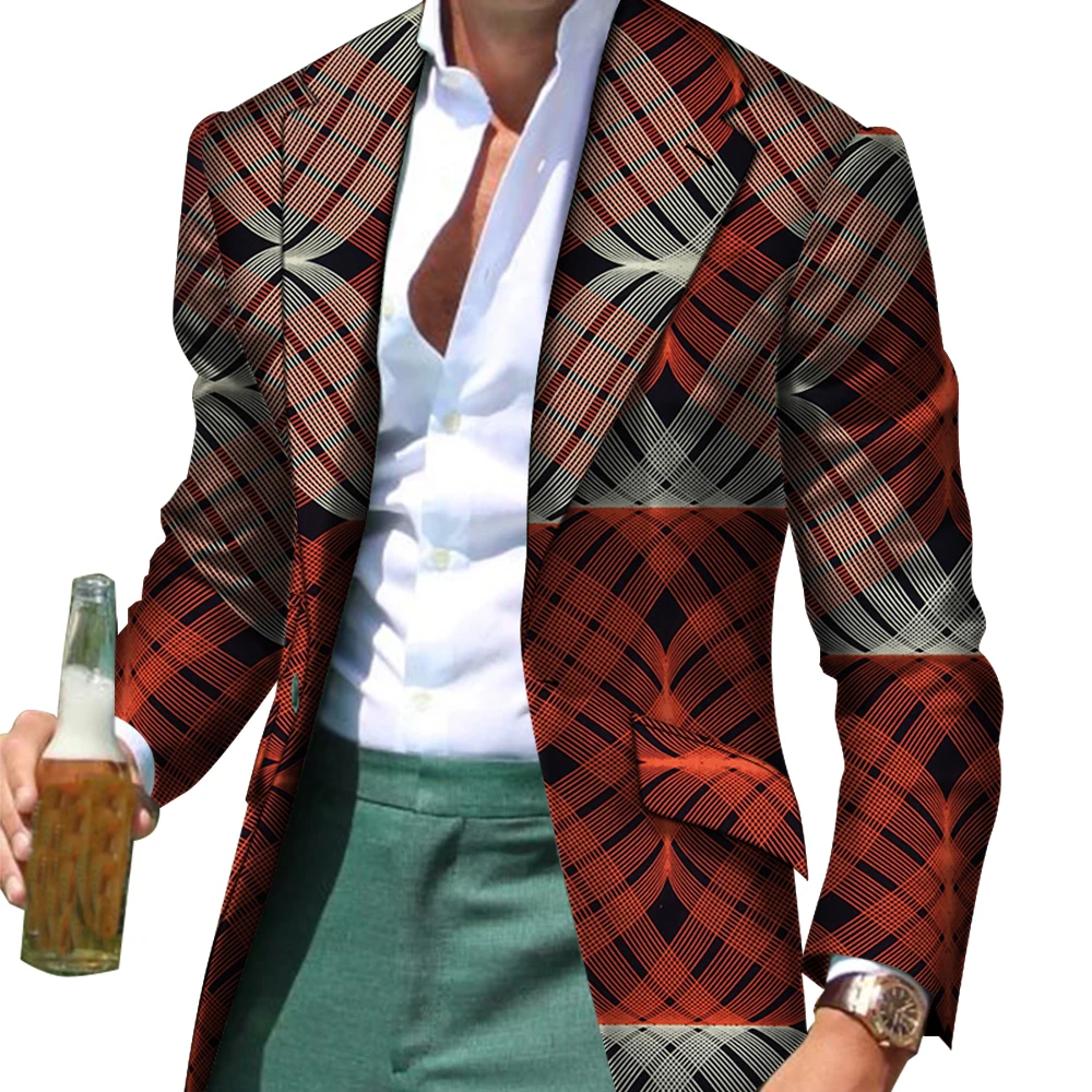 African Men Clothes Smart Causal Customized Slim Fit Fancy Suit Blazer Jackets Formal Coat Business Dashiki Party Wedding WYN530