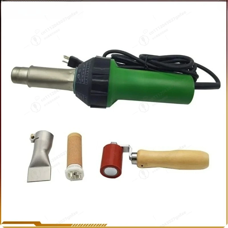 1600W Plastic Welding Gun Hot Air Heat Gun Adjustable Temperature PVC TPO Welding Kit Speed Nozzle Roller Roofing Welder Machine