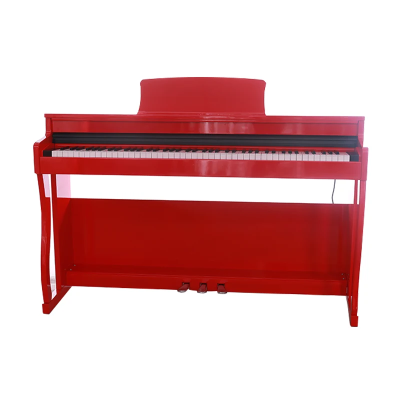 

Cost-effective Red Electronic Piano Sustain Pedal Piano Digital 88 Key Weighted Keyboard Digital Piano