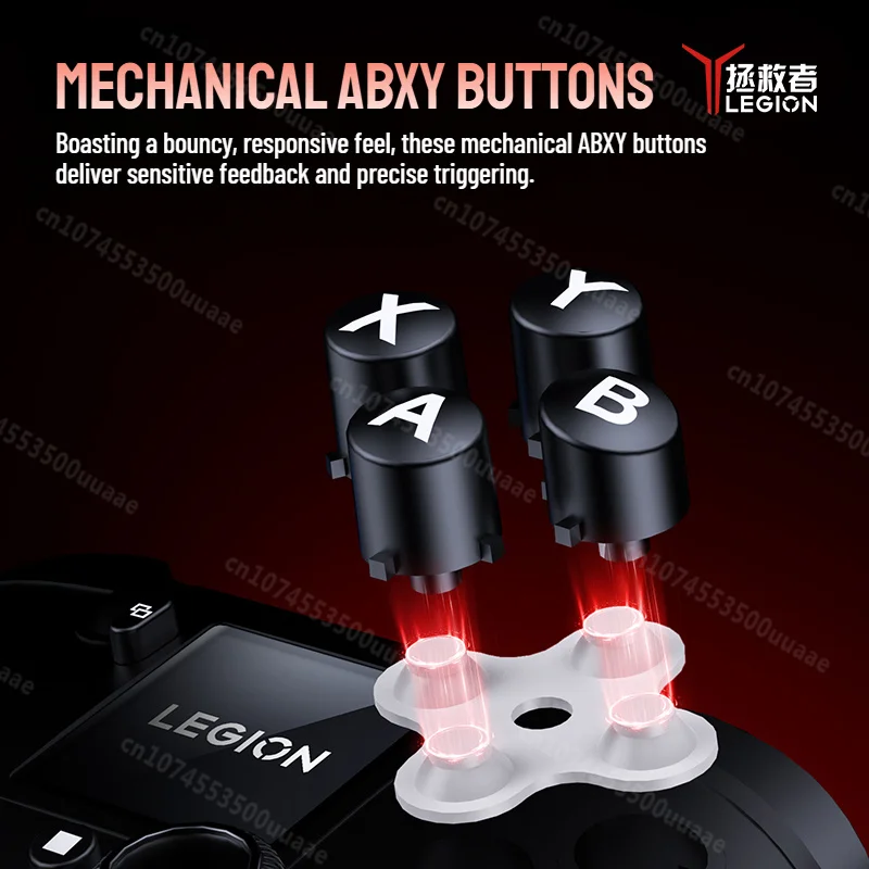 Lenovo Legion Y7 1.44 "Pengontrol Nirkabel Layar Pintar Gamepad Bluetooth ABXY Mekanis untuk PS4 Switch iPhone Android Phone PC