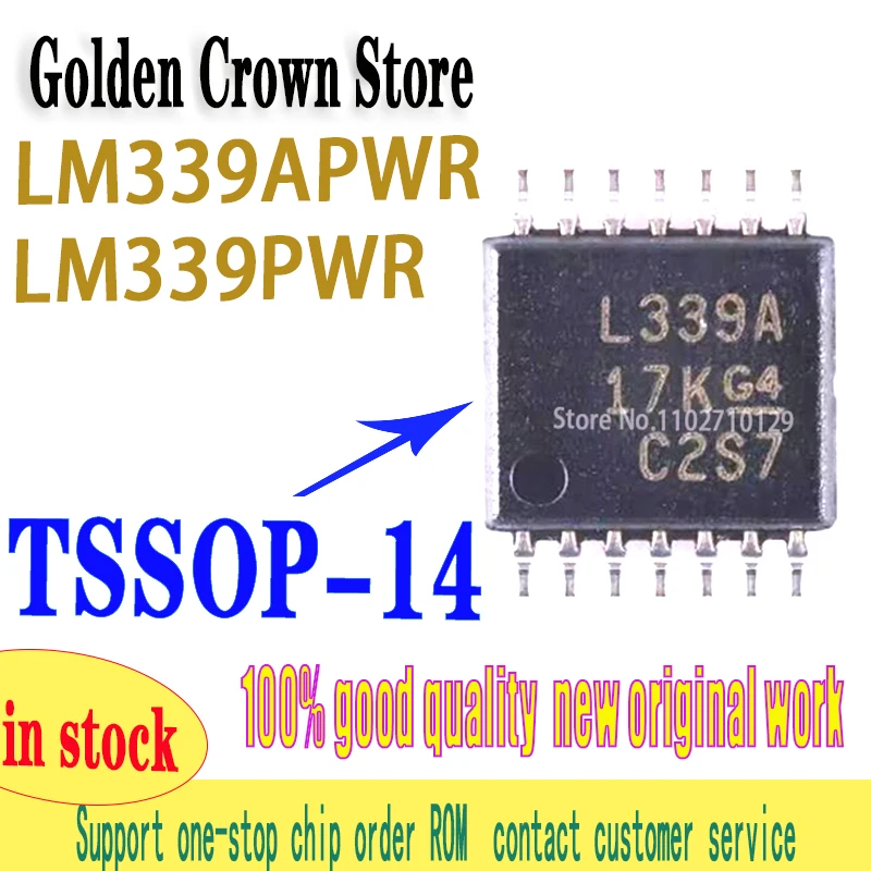 10pcs/lot LM339APWR LM339A Silk screen printing L339A  LM339PWR LM339 L339  TSSOP-14  New original IN STOCK