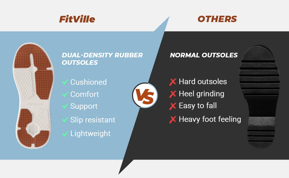 FitVille Herren-Freizeitschuhe aus Leder, breite Wanderschuhe, leicht, für geschwollene Füße, lindert Fußschmerzen – Detail 8