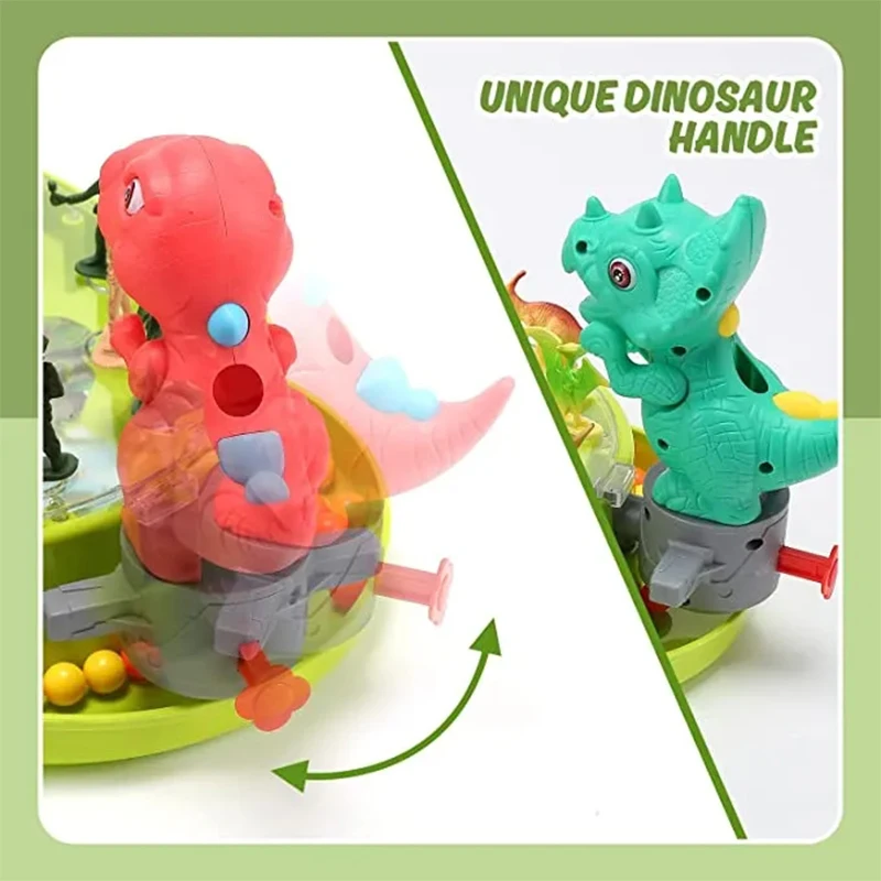 New Children\'s Desktop Board Games Toys Puzzle Catapult Marble Parent-child Family Interaction Two Players Dinosaur Battle Game