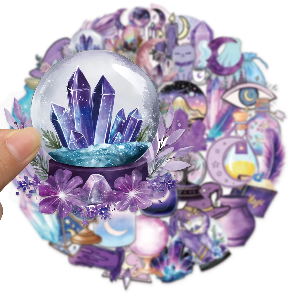 50PCS Magic Witch Graffiti Stickers DIY Luggage Skateboard Water Cup Computer Laptop PET Waterproof Stickers