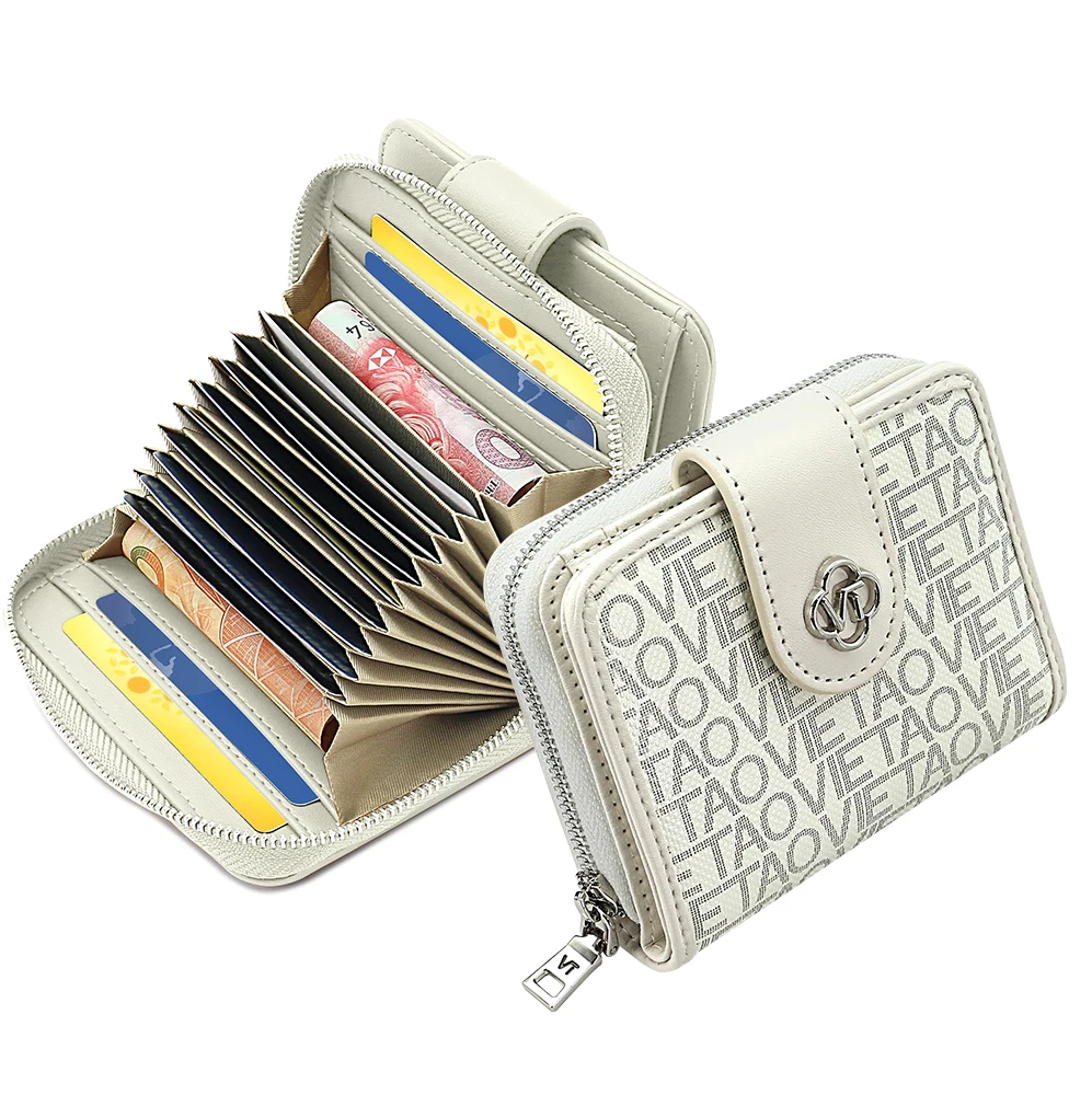 VIETAO женский роскошный кошелек из искусственной кожи, держатель для карт большой емкости с застежкой-молнией, просторный дизайн, в комплект входит портмоне, белый