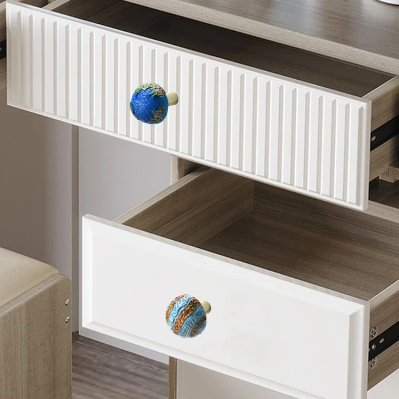 1/5/10pc Creative Cartoon Planet Pull Handle Single Hole Drawer Handle Wardrobe Bookcase Shoe Cabinet Small Pull Handle