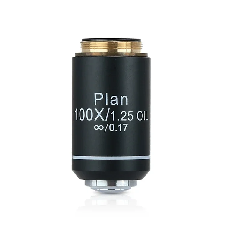 Optical Microscope Model 195 4X10X40X100X Infinite Flat Field Achromatic Objective Standard RMS Interface 20.2mm