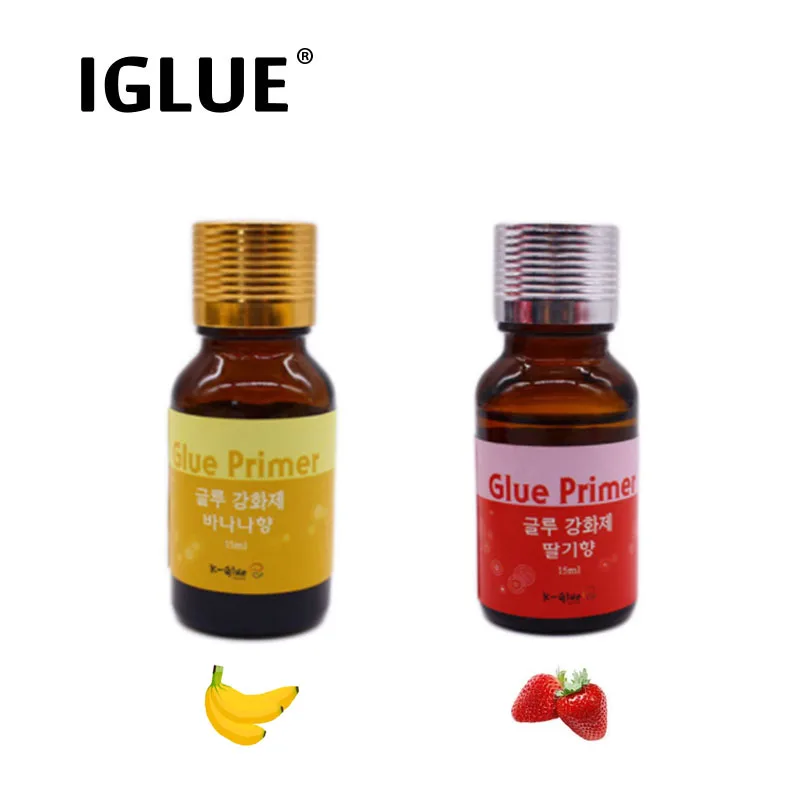 K-Glue Primer 15ml Strawberry/Banana False Eyelashes Extension Supplies Increase Adhesion Glue Makeup Cosmetics