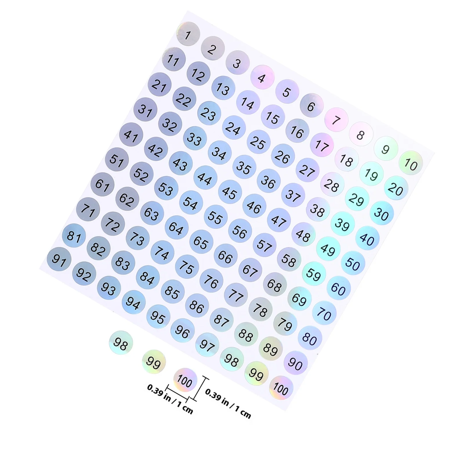 20 ورقة من ملصقات الأرقام المتغيرة الألوان، ملصقات أرقام متعددة الاستخدام لتنظيم ترميز إدارة جرد المكاتب في الفصل الدراسي #4