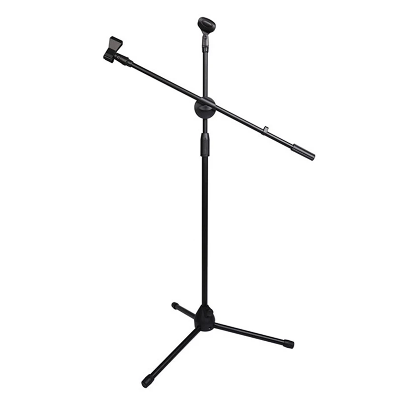 Microphone Holder Metal Microphone Tripod Can Be Folded 360°Rotated 80-160 Cm Height Adjustable For Concerts Studios