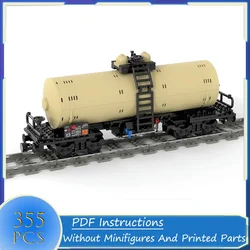 Building Blocks Tank Car Wagon MOC 4-Axles City Train Technology Bricks DIY Assembly Creative Collection Model Toys Xmas Gifts