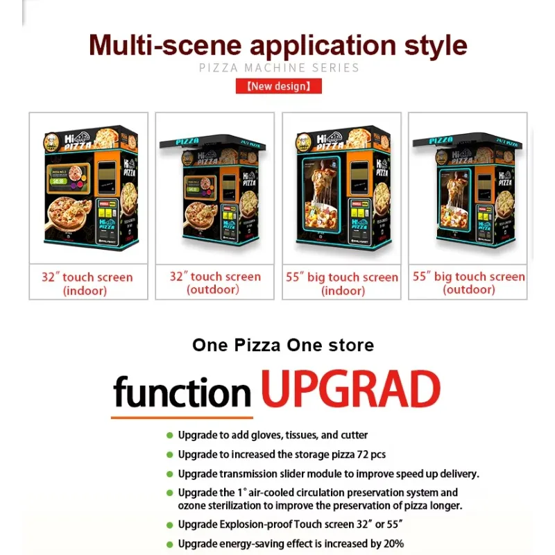 Customized Fast Food Pizza Vending Machine Vending Machines Commercial Full Automatic Vending Outdoor