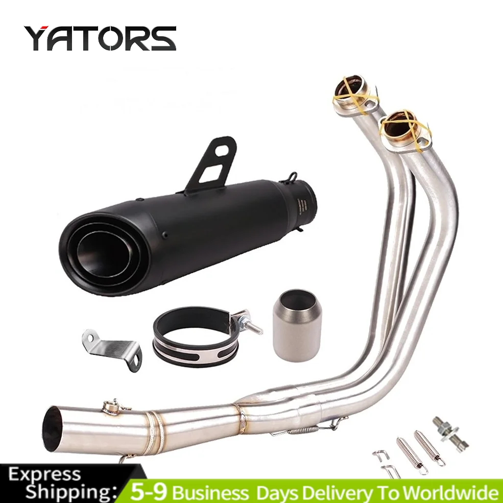 Полные насадки на глушитель выхлопной трубы системы 51 мм для Yamaha MT-07 FZ07 2014-24, выхлопные системы, выхлопные трубы