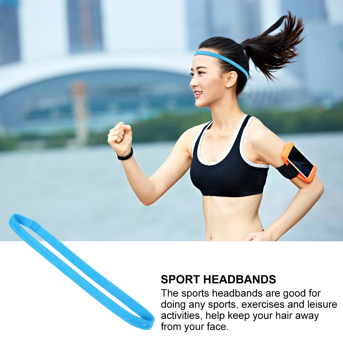 

5Pcs Sports Headband Elastic Sweat Absorbing Breathable Hair Bands for Running Yoga Workout Fitness Headbands Men Women