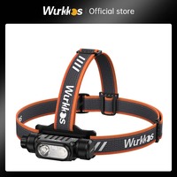 Wurkkos HD16 18650 Rechargeable Headlamp 2500LM 297M Flashlight with Rotary Switch and Smart Light Sense Adjustment for Camping