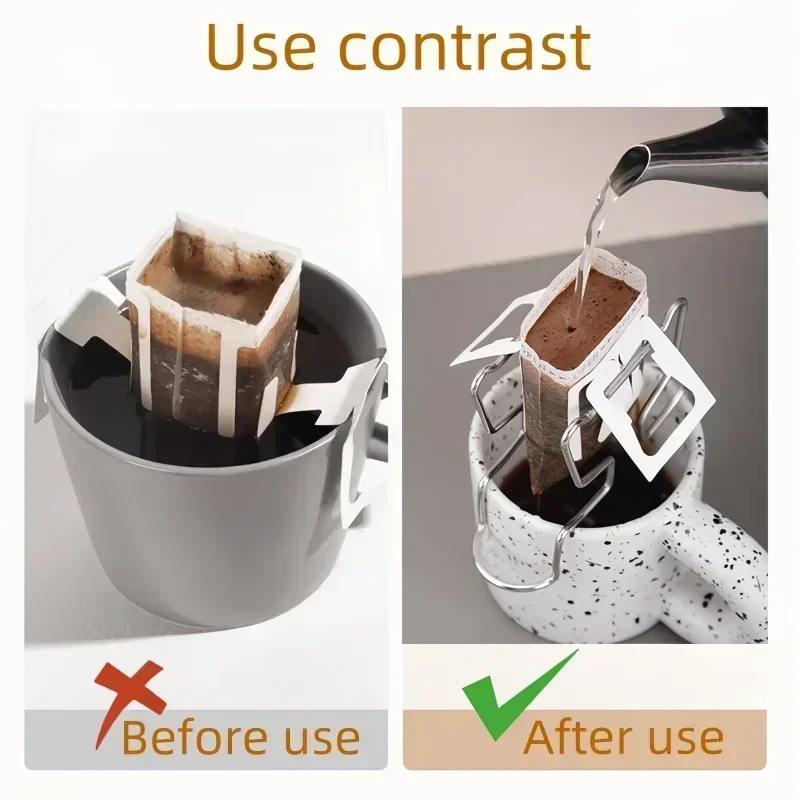 Bag Holder Stand Coffee Filter Drip  Hanging Ear  Rack Chair Paper Stainless Steel Filters Dripper Pour Over Cup
