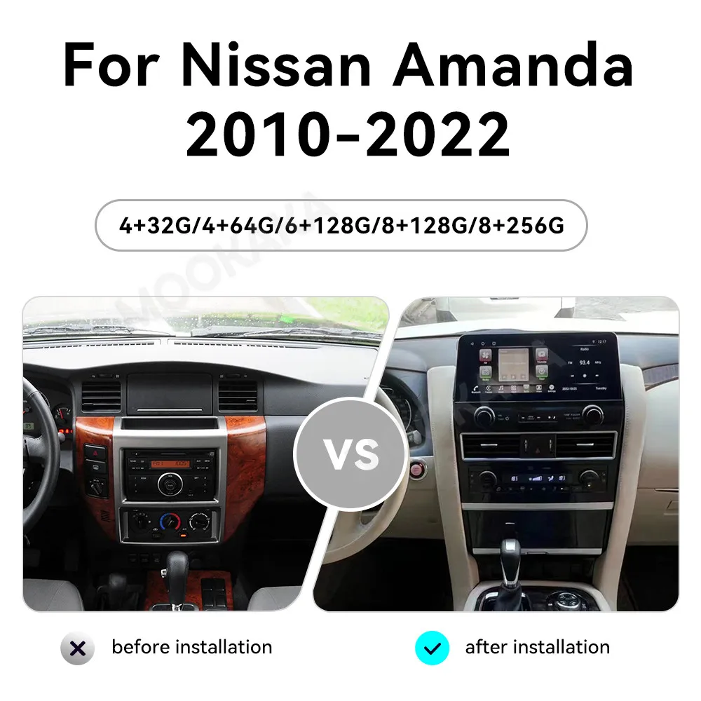 For Nissan Amanda 2010-2022 Android Car Radio Multimedia Video Wireless Carplay Autoradio Stereo GPS Navigation Head Unit
