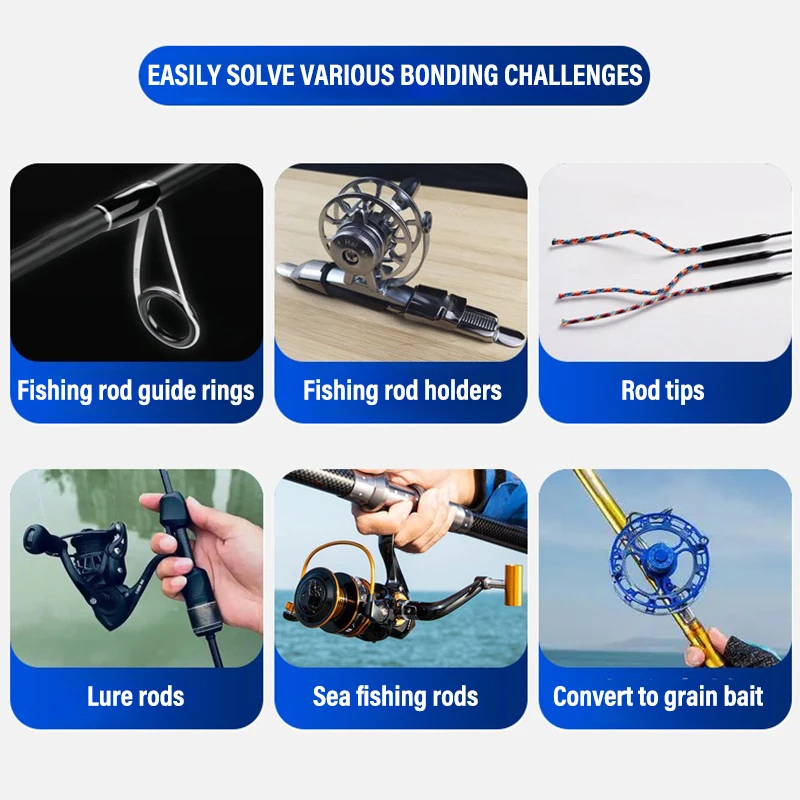 25/50 مللي الصيد رود الغراء الصيد رود راتنجات الايبوكسي AB الغراء الشفاف/الأسود الغراء لإصلاح قضبان الصيد مكون الملحقات #4