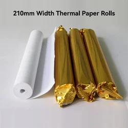 1/2/4/6/10 Rolls A4 Thermal Paper Printing 210mm Thermal Paper Rolls for Photo Home Office Compatible with A4 Portable Printer