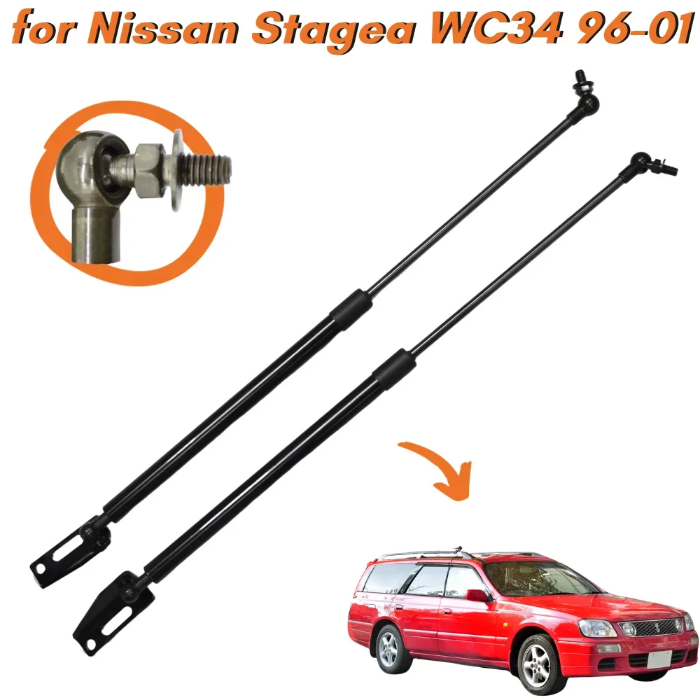 

Qty(2) Trunk Struts for Nissan Stagea WC34 Station Wagon 1996-2001 90450-0V710 Rear Tailgate Boot Gas Springs Shock Lift Support