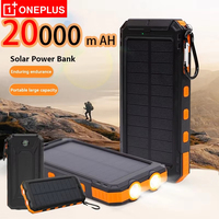 OnePlus 20000mah Solar Power Bank Outdoor Camping Portable Waterproof Solar Energy Output Device Sun Power For Iphone Xiaomi
