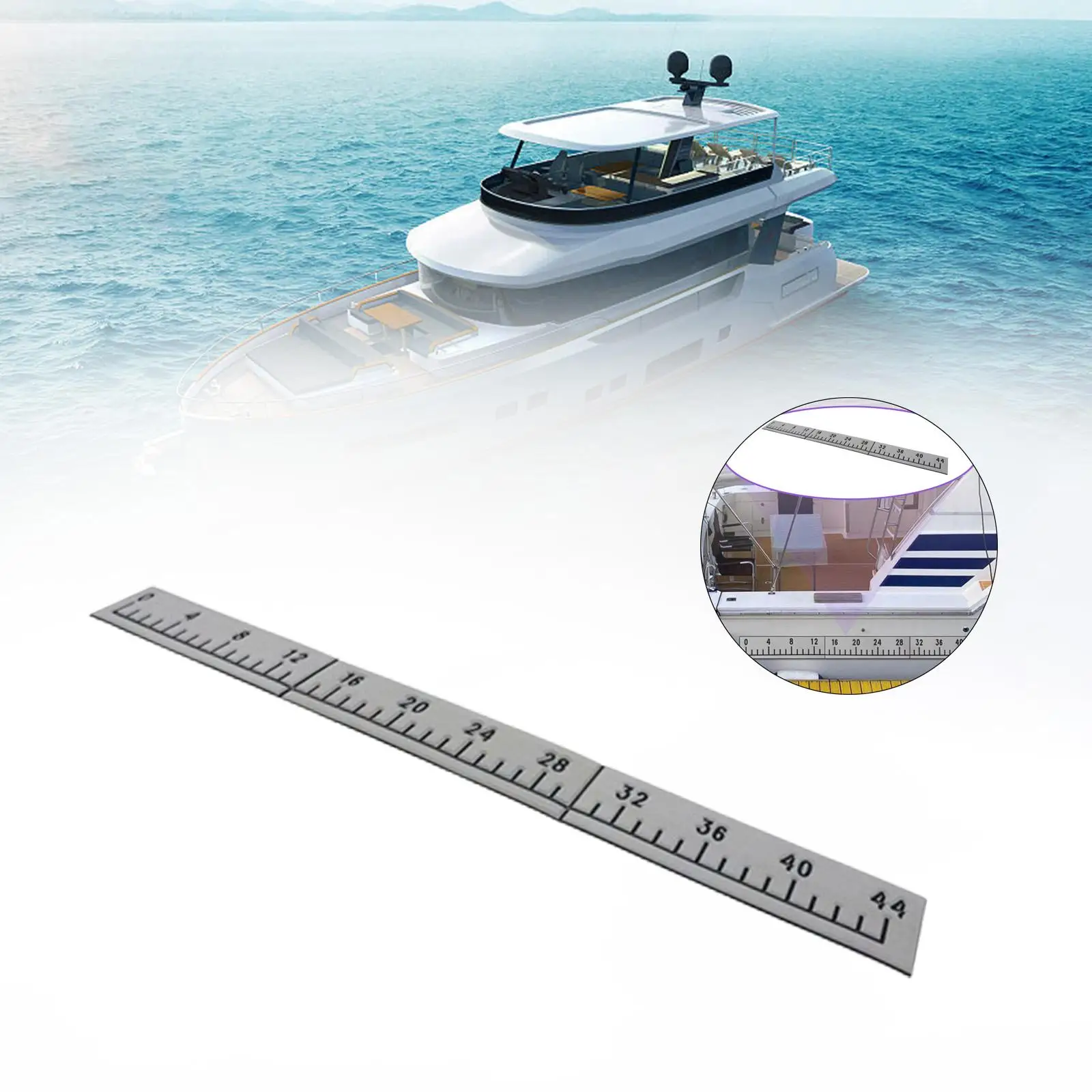 Fishing Ruler Portable Boat Accessories Fishing Measuring Tool Fish Ruler Measurement Tackle Tool for Yachts Fishing Boat Kayaks