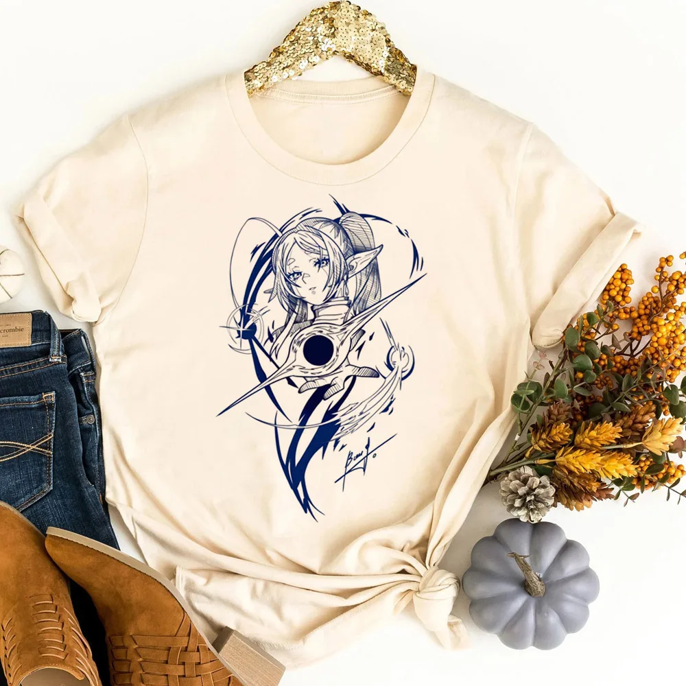 Frieren shirt girl meme clearance sales harajuku aesthetic funny shirt scene  2000s graphic korean fashion gyaru