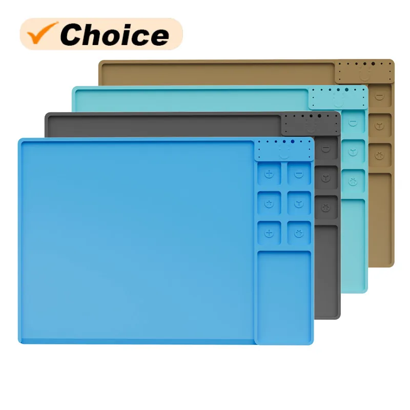 

TE-730 High-temperature Resistance Silicone Insulation Working Mat for Mobile Phone Maintenance Anti-static Anti-corrosion Pad