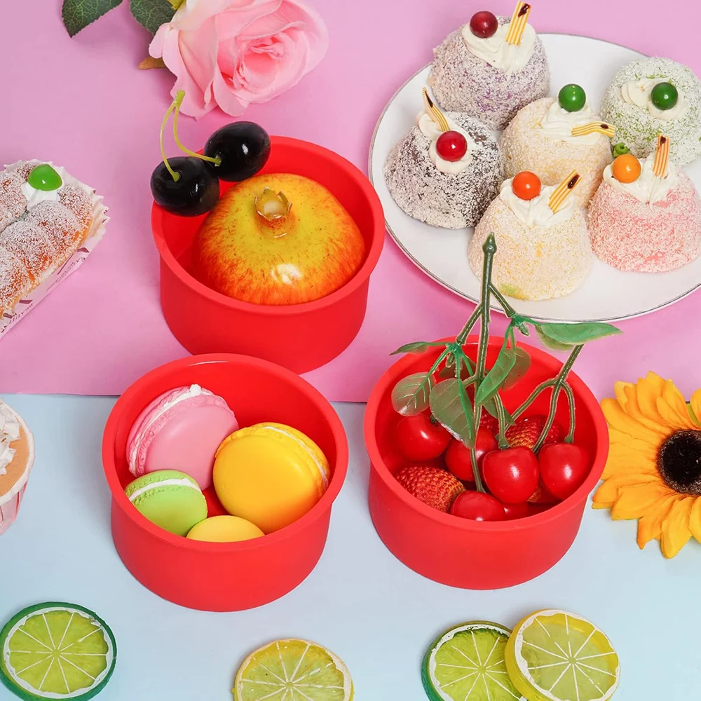 

Силиконовые формы для тортов, формы для выпечки с антипригарным покрытием 4, 6, 8, 10 дюймов, круглая форма для выпечки желе, кухонные силиконовые формы для выпечки тортов