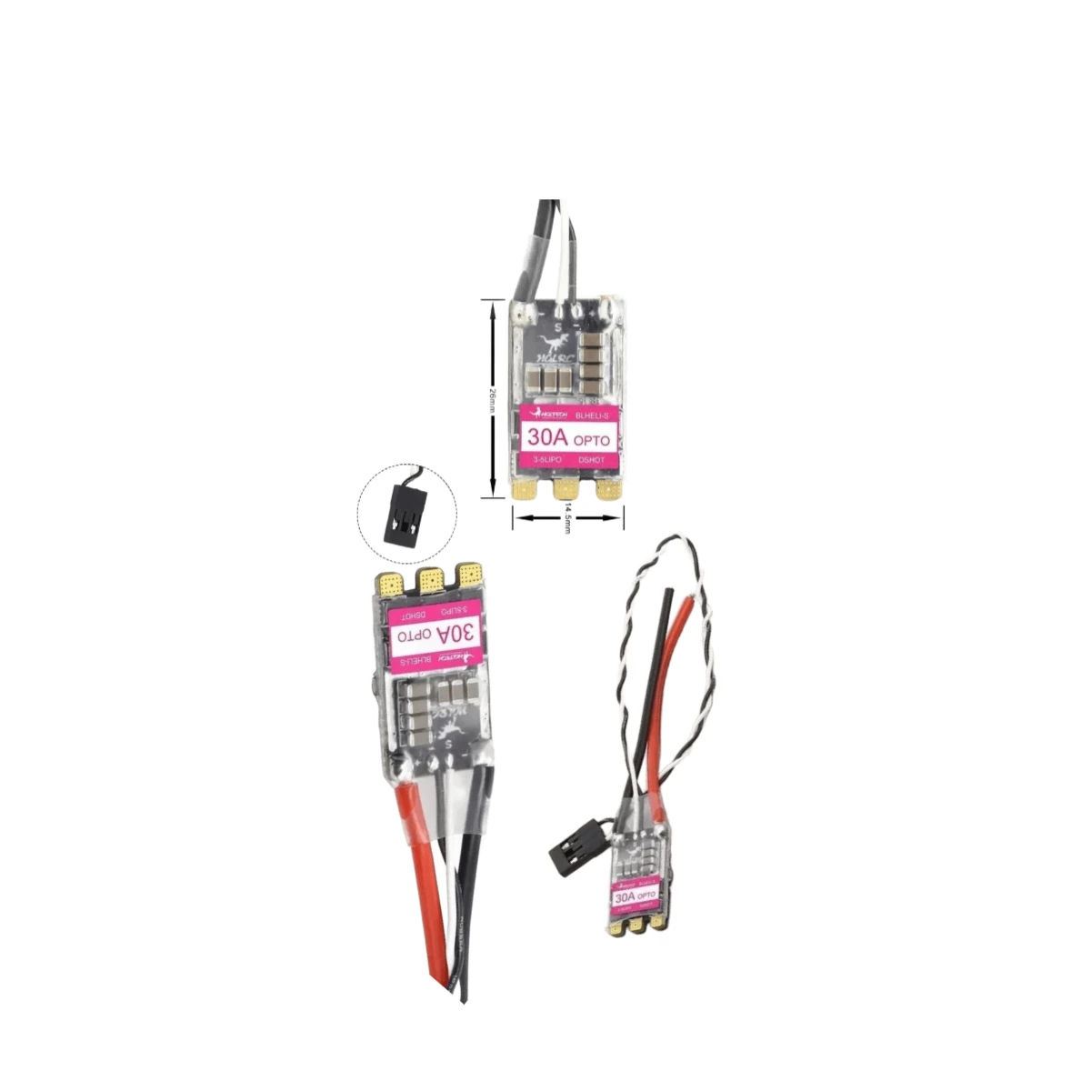 

HGLRC 2025 Новый 30A Бесколлекторный ESC - BLHELI_S 16.5, BB2, DSHOT600, 3-5S, для FPV-гонок и RC-дронов для фристайла