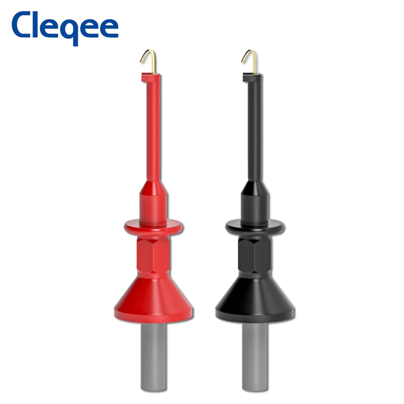 Cleqee P30056 SMD IC Testhaak Clips met 2mm/4mm Vrouwelijke Jack 2 STUKS voor multimeter Banaanstekker Testsonde Elektrische testen