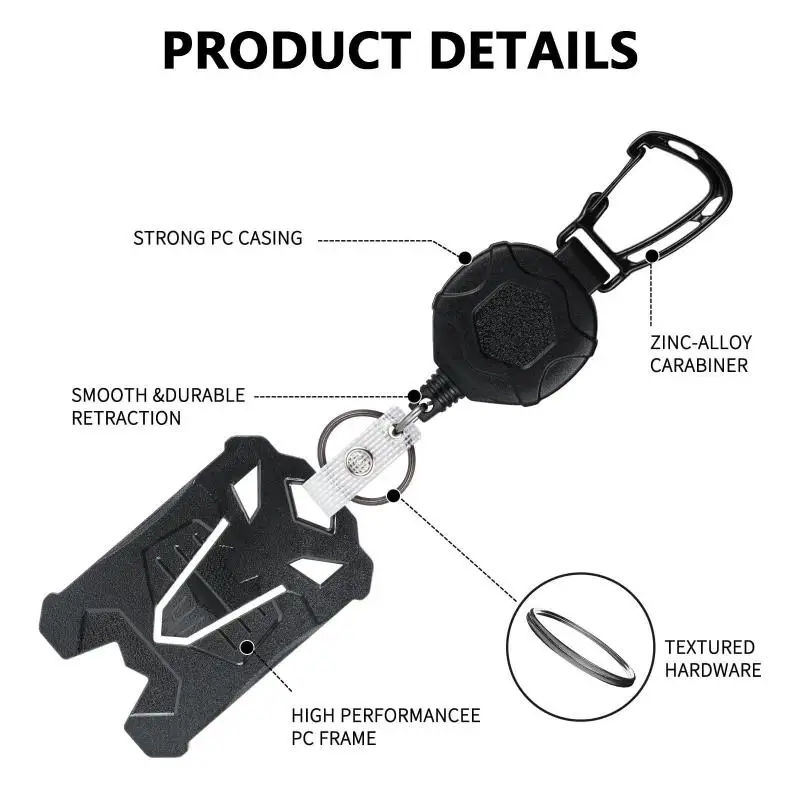 Office Credit Card Badge Holder with Retractable Badge Reel Clip and Strong ID Badge Clip