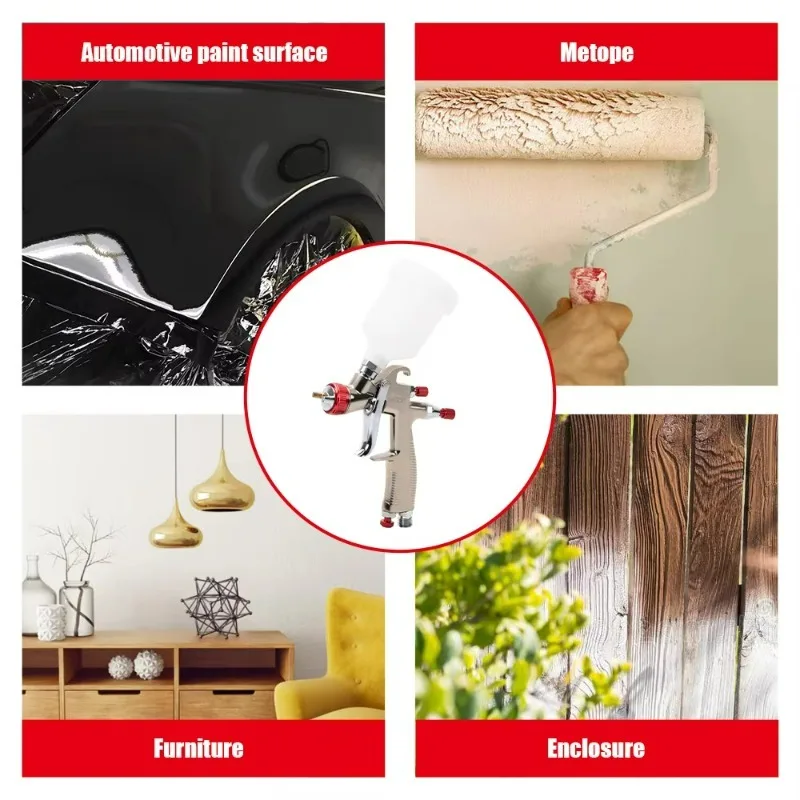 مسدس رش هواء صغير LVLP الأكثر مبيعًا R100 من الألومنيوم لتغذية الجاذبية لطلاء السيارات بسعر جيد