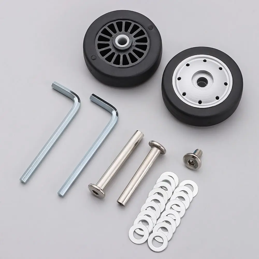 2Pcs Suitcase Parts Axles Suitcase Wheels Replacement with Screw Travel Luggage Wheels Caster Wheel Repair Kit Luggage Accessory