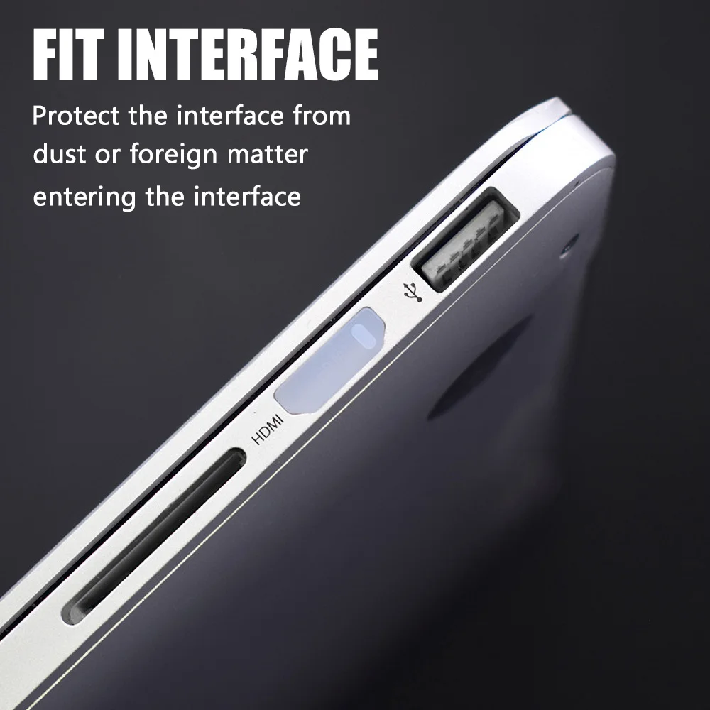 9PCS Notebook Anti Dust Plug Soft Silicone Transparent  USB Type C Interface Dust Protector Cover Dustproof Stopper For Laptop