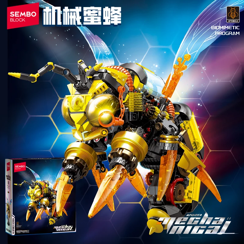 

Sembo Block Mechanical Bumblebee 3D Building Bricks Insect Model Toy Gift for Boys