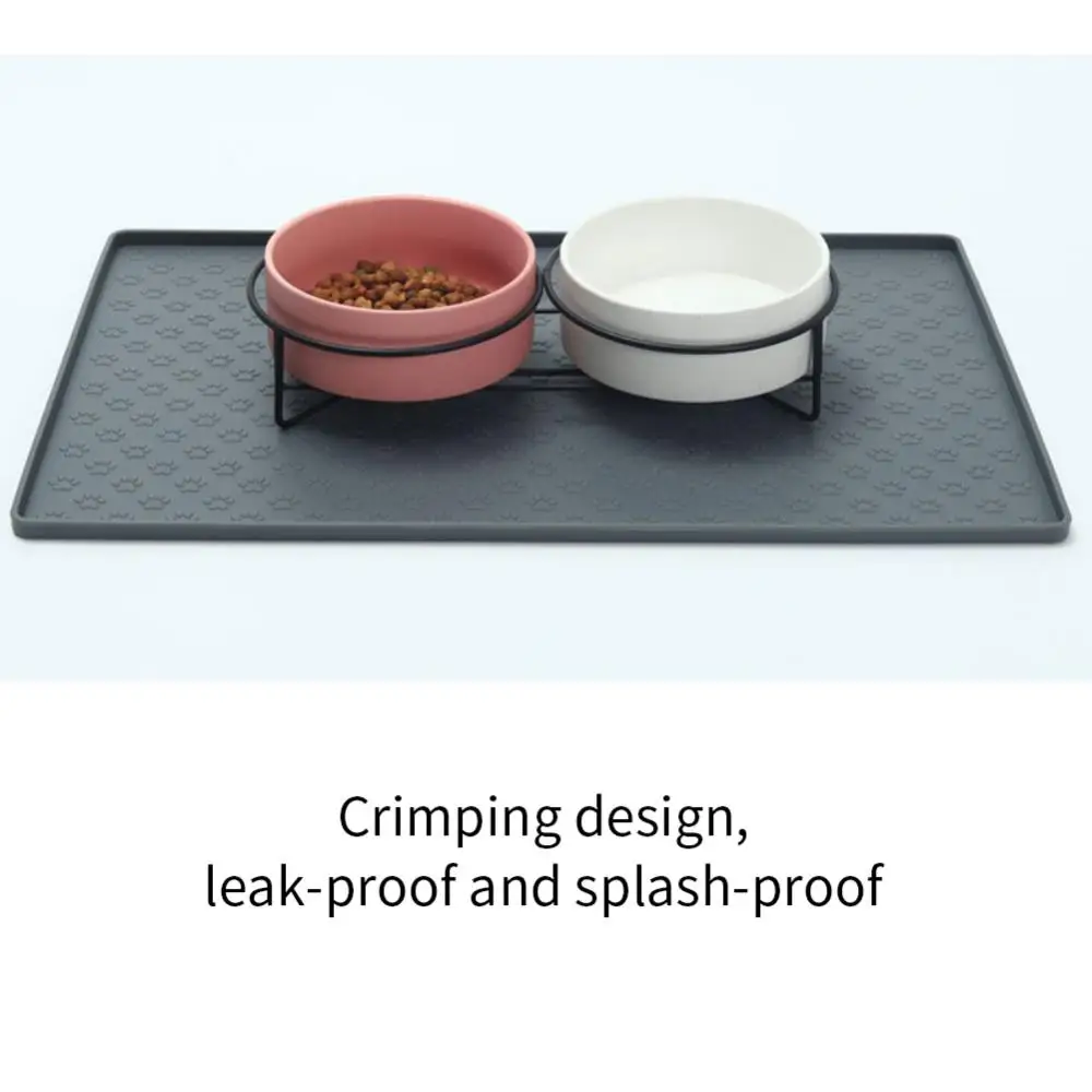 Silicone Durable Hygienic Flexible Top-rated Safe Customer Favorite Easy-to-clean Pet Bowl Mat Cat Mat Pet Food Mat Spill-proof