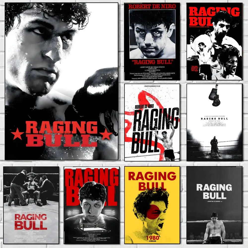 R-raging Bull Poster HD Art Sticky Wall Waterproof Home Bedroom Bar Aesthetic Decoration Perfect Room Decor