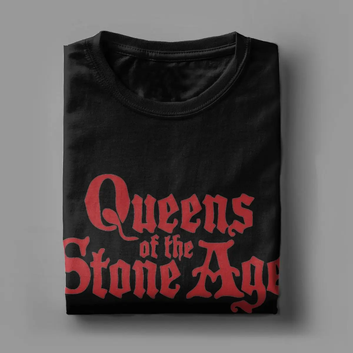 Queens Of Stone Age Men\'s T Shirt Novelty Tees Short Sleeve Crew Neck T-Shirts Pure Cotton Summer Tops